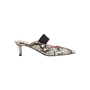 BANDOLINO Womens Beige Snake Mary Jane Myna Slip On Heeled Mules Shoes 10 M